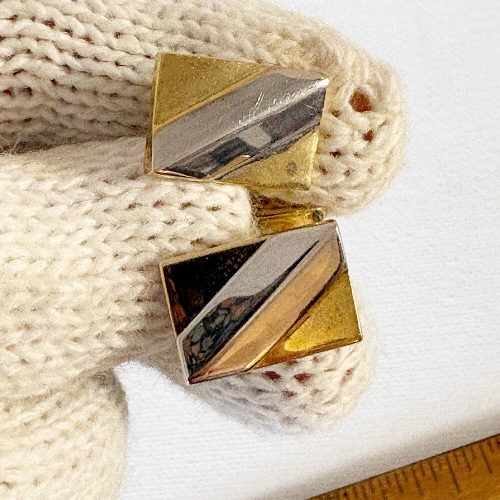 Cuff Links Gold Silver Tone Germany EU Mens Jewelry Accessories